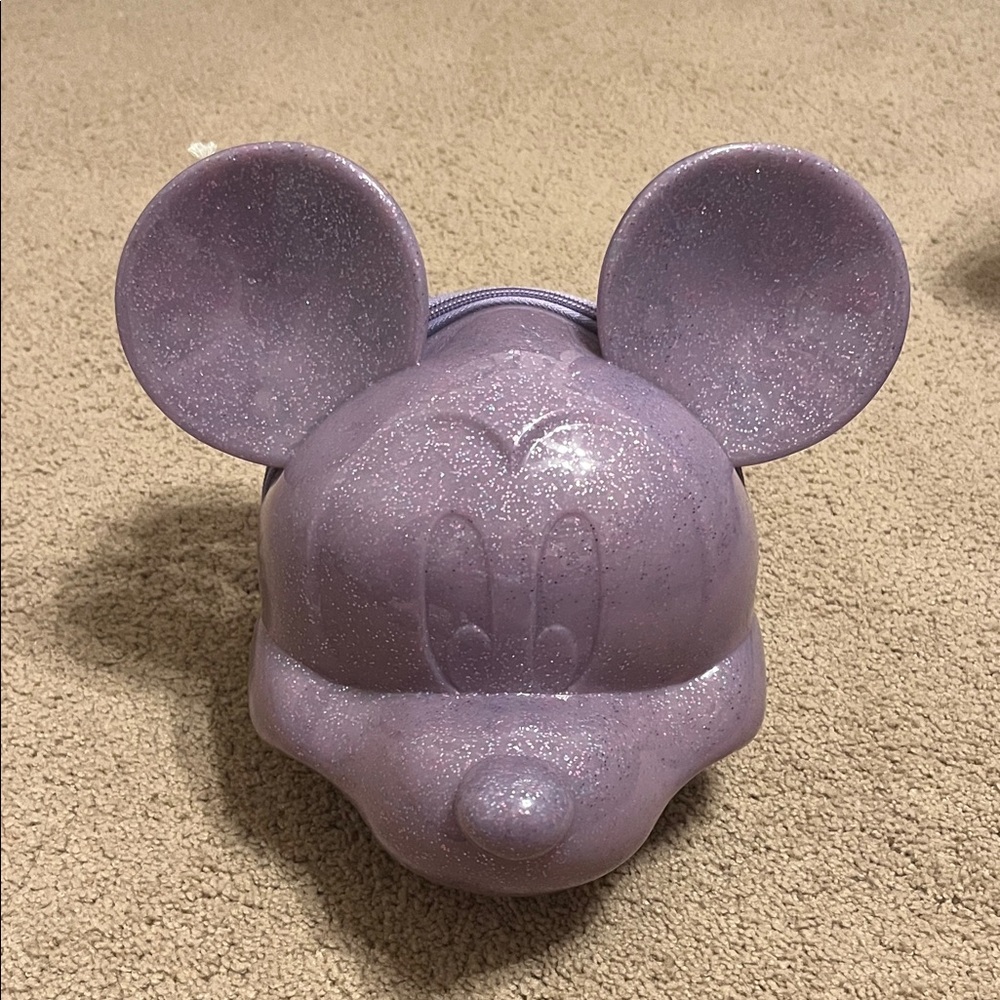 Purple Glitter Mickey Mouse Head crossbody